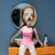 Summer from Rick and Morty in Claymation form